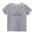 thumbnail image 1 of MeetoTime T-shirt en Coton pour Tout-Petits Garçons Filles Mignon Col Rond Imprimé Saint-Valentin Manches Courtes Été, 1 of 4