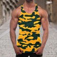 thumbnail image 2 of BADHUB Mens Color Block Muscle Tank Topsssss Clearance Workout Athletic Sleeveless Crew Neck Shirts YellowXXXXL, 2 of 6