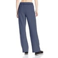 thumbnail image 2 of Hanes Womens ComfortSoft EcoSmart Petite Open Leg Sweatpants, M, Navy Heather, 2 of 2