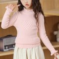 thumbnail image 2 of Posijego Girls Turtleneck Sweaters Ribbed Knit Long Sleeve Sweater T-Shirts Winter Slim Basic Tee Tops for Little Girls, 2 of 4