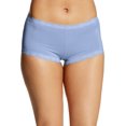thumbnail image 1 of Maidenform Shorty en Microfibre et Dentelle pour Femmes, 6, Bleu Vichy, 1 of 1