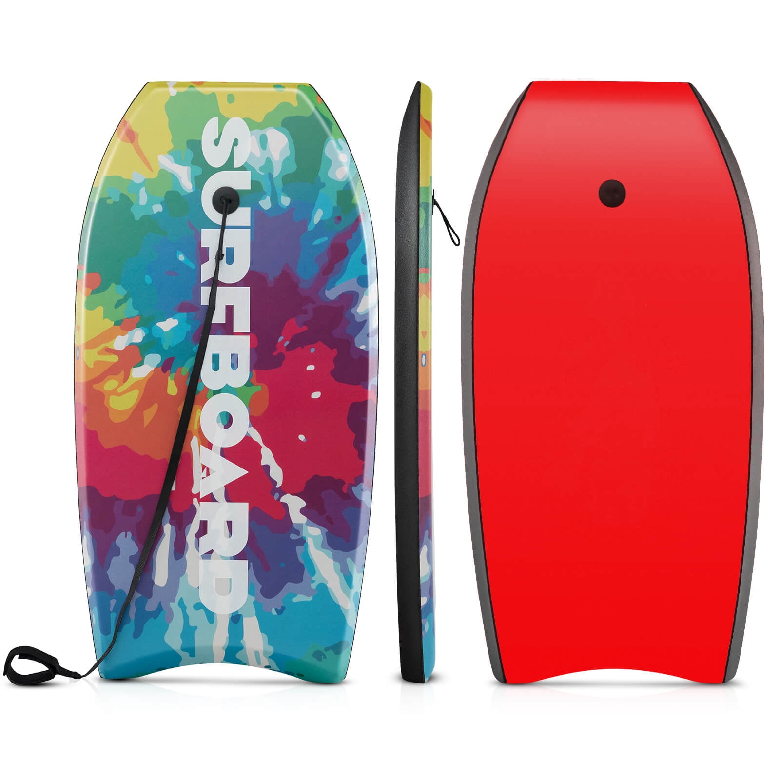 Costway 33" Lightweight Body Board with EPS Core XPE Deck HDPE Bottom Crescent Tail Colorful