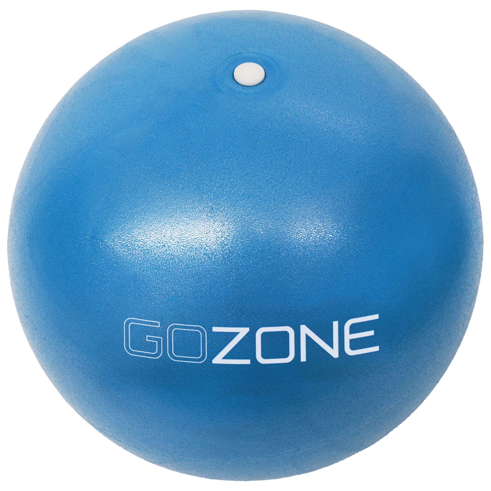 GoZone Ballon d'Exercice pour Pilates, Ballon d'Equilibre pour Tonification, Yoga et Barre, Anti-éclatement, avec Pompe àMmain, Bleu, 22.9 cm