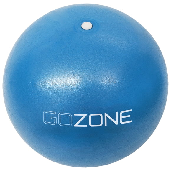 GoZone Exercise Ball for Pilates, Balance Ball for Toning, Yoga and Barre, Anti Burst, Includes Hand Pump, Blue, 9 Inch