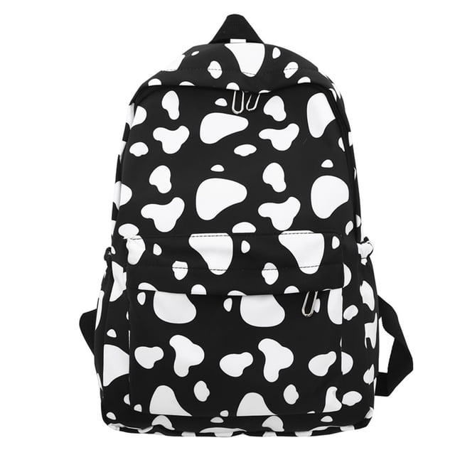 Aihimol Cute Cow Print Backpack Fashionable And Versatile Large Capacity Backpack Small And Fresh Student Backpack Casual Backpack