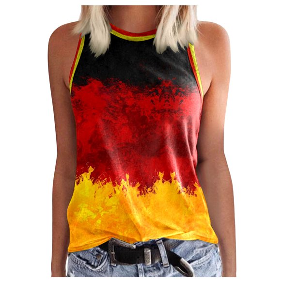 GDREDA Gym Tank Top Women Casual Tank Top Sleeveless Summer T Shirt Tops Round Neck Basic Tank Women's Tanks & Camis Black,S