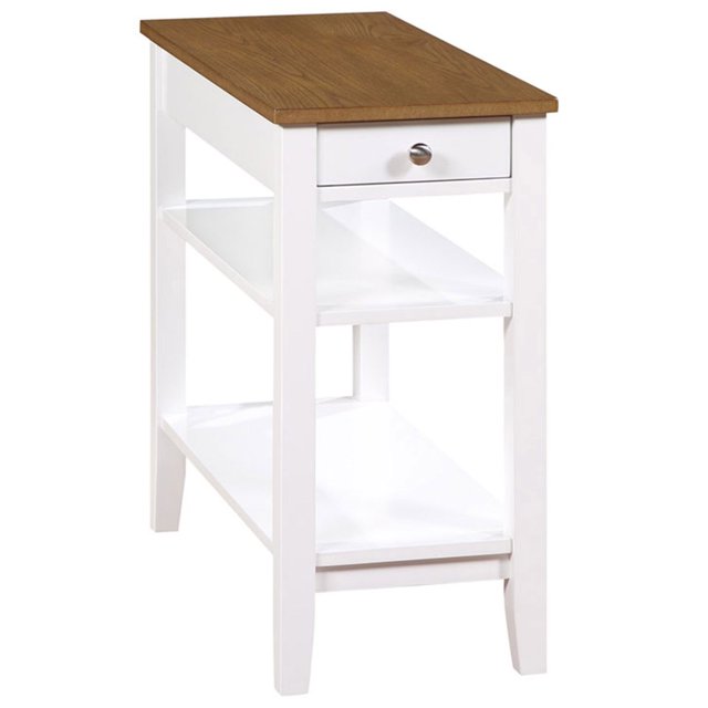 Convenience Concepts Table d'Appoint/station de Charge American Heritage, Bois/blanc