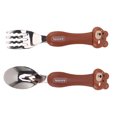 thumbnail image 3 of Adorable Cartoon Fork and Cartoon Fork Spoon Stainless Cute Toddler Table Setting Steel Toddler Feeding Training Spoons Forks Portable Animal Tableware for Kids  Tableware Set with, 3 of 8