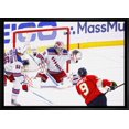 thumbnail image 1 of Sam Bennett 20x29 Framed Canvas Panthers Winning Goal, 1 of 4