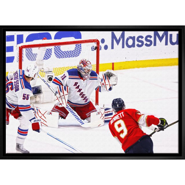 Sam Bennett 20x29 Framed Canvas Panthers Winning Goal