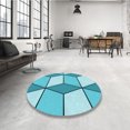 thumbnail image 4 of Ahgly Company Machine Washable Indoor Rectangle Transitional Light Sea Green Area Rugs, 5' x 8', 4 of 7