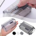 thumbnail image 2 of Clear Mesh Cosmetic Bag - Portable Travel Makeup Storage with Zipper, 2 of 8