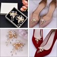 thumbnail image 3 of 2pcs Elegant Rhinestone Pearl Shoes Clip Flower Wedding Party Fashion Shoes Clip, 3 of 7