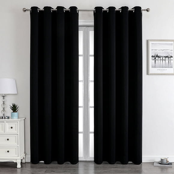 Skimsklo Curtains Curtain Panel Pair 39 Inch X 51 Inch Curtain Overlay Elegant Curtains for Bedroom | Polyester Window Treatment Drapes with Grommets | Light Blocking Noise Reducing Thermal Insulate