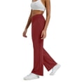 thumbnail image 3 of Fgnfyis Pantalon de Yoga pour Femmes, Gainant, Exercice, Mise en Forme, Course, Taille Haute, Long, Extensible, Confortable, pour Femmes, Rouge, M, 3 of 6