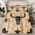 thumbnail image 2 of Erosebridal Tribal Aztec Sheet Set King, Cow Skeleton Bedding Sets King Size, Western Rustic Decor 4pcs, 2 of 6