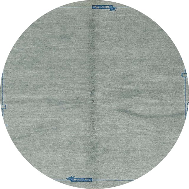 Ahgly Company Tapis d'Intérieur Ronds Abstraits Gris Foncé Tapis de Zone Abstraits, 4 Pieds Rond