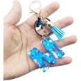 thumbnail image 3 of ORUYROP Initials Letter Keychain Blue Tassel Butterfly Pendant for Women Girls Wallet Backpack Purses, 3 of 3