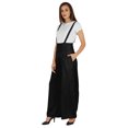 thumbnail image 3 of Bimba Stylish Solid Dungaree For Womens Adjustable Strap Loose Rayon Romper Pants, 3 of 6