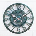 thumbnail image 1 of Outdoor Wall Clock, 30cm Waterproof Garden Clock, Retro Decor Clocks For Home Kitchen Living Room - Not Silent (turquoise), 1 of 5