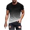 thumbnail image 2 of Qertyioot Hommes d'Économies de Mode Imprimer Manches Courtes Col Rond T-shirt Mode Décontracté Manches Courtes, 2 of 5