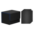 thumbnail image 2 of Card Deck Box Organizer for 100+ Sleeved Cards for Collectible Playing Card Box Black Blue, 2 of 9