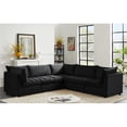 thumbnail image 4 of Meridian Furniture Jacob Sectionnel Modulaire en Velours Noir, 4 of 12