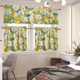 thumbnail image 2 of Daisy 3 Piece Kitchen Curtains and Valances Set Farmhouse Style Tier Window Curtains Rod Pocket Short Window Curtains Panels 24 Inch Length Sets European Window Treatment Set, 2 of 5