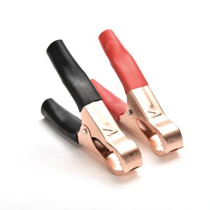 2pcs Copper Plated Alligator Battery Charger Clips Test Clamp for Jump Starter