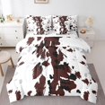 thumbnail image 1 of YST 7Pcs Cow Print Comforter Sets King Size For Boys Girls Brown Cowhide Comforter Set Bed In A Bag(1 Comforter, 1 Flat Sheet 1 Fitted Sheet 2 Pillowcases And 2 Throw Pillow Covers), 1 of 4