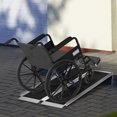 thumbnail image 2 of HOMCOM 5' Portable Wheelchair Ramp Aluminum Threshold Mobility Single-fold, 2 of 10