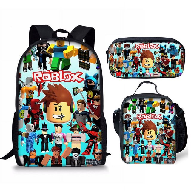 Sac à Dos ROBLOX, Sac Rétro, Sac à Dos Dessin Animé Trois Pièces, Impression 3D, Game Characters, Sac de Voyage-SinKeeU