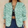 thumbnail image 1 of LOVZFMLL Vestes pour Femmes Doudoune Courte Matelassée Vintage à Imprimé Floral, Ouverte à l'Avant, Veste Courte Légère, Manteau, 1 of 5