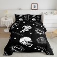 thumbnail image 1 of Erosebridal Ensembles de Couette Rugby City Format Simple, Couettes et Duvets de Soccer Vintage, Décor Thème Soccer, Réversible 2 Pcs, 1 of 8