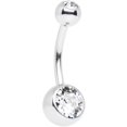 thumbnail image 1 of Belly Button Ring Double Jewel  High Polish Surgical Steel, 1 of 1