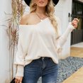 thumbnail image 1 of EGNMCR Cardigans pour Femmes, Pulls pour Femmes Mode Décontractée Pull à Manches Longues Col en V Pull pour Femmes, 1 of 6