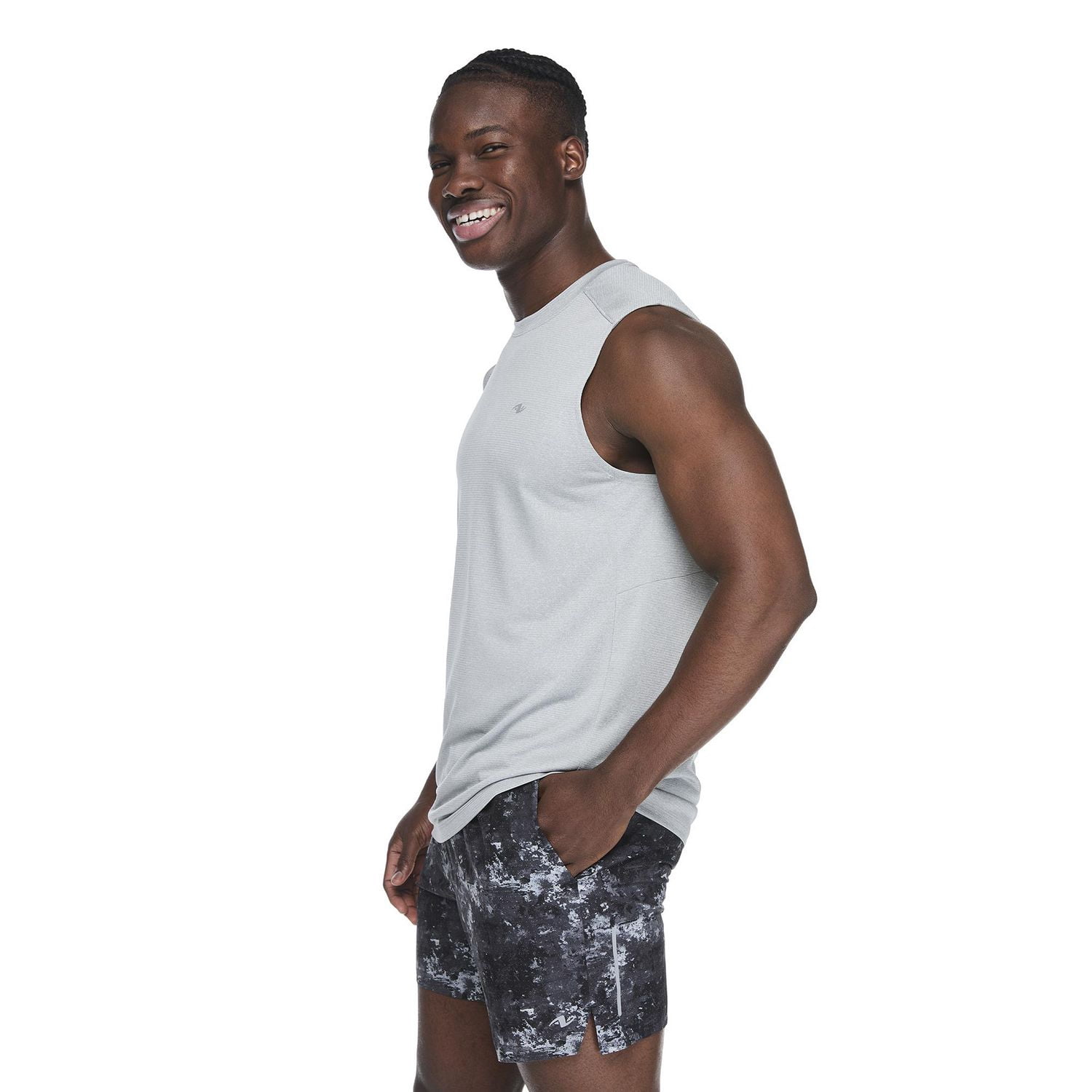 Athletic Works Men's Grid Mesh Muscle Tank