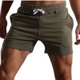 thumbnail image 1 of Mens Shorts Mens Stripe Printed Casual Drawstring Pockets Elastic Sports Shorts, 1 of 9