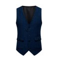thumbnail image 2 of EGNMCR Tank Tops Men Men Solid Fashion Have Pockets Button Turn-down Collar Tanks Tops Blouse, 2 of 9