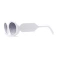 thumbnail image 4 of Minimal Mod Clout Trendy Plastic Fashion Sunglasses White Smoke, 4 of 4