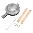 thumbnail image 1 of Bubble Waffle Plate Bubble Waffle Plates Stainless Steel, Wood Kitchen Nonstick Egg Bubble Baking  Plate Waffle Maker Pan Tool For Home Commercial Use, 1 of 8