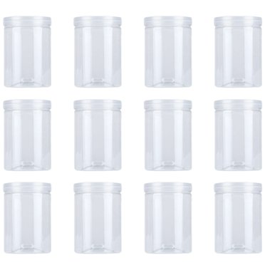 Bocal de Rangement 1 Ensemble 12 Pcs 500ml Bocaux Alimentaires en Plastique Cuisine Biscuits Boîtes Scellées (Transparent)