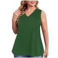thumbnail image 1 of Birdeem Débardeur pour Femmes Mode Grande Taille Col en V T-Shirt Sans Manches Ample, 1 of 10
