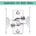 thumbnail image 3 of ORUYROP 90 Degree Locking Privacy Lock Sliding barn Door Latch Right Angle Door Clasp cam Lock, 3 of 6
