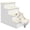 White, variant on PawHut Pet Steps, 4-Level Wooden for High Beds, Dark Coffee