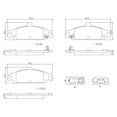 thumbnail image 2 of Brembo Brake Pad P10023N NAO; FMSI Number D727-7594; Ceramic; Set Of 4, 2 of 2
