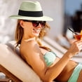thumbnail image 4 of Meitianfacai Women's Sun Hat, Wide Rimmed Sun Protection Straw Hat Summer UV Protection Beach Cap with Ribbon, 4 of 5