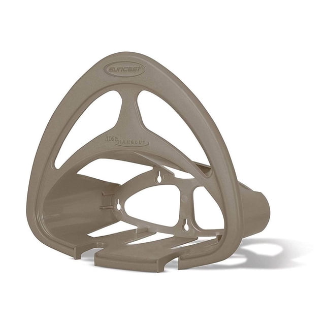 Suncast Support Mural d'Extérieur pour Boyau d'Arrosage avec Tablette, Taupe (Lot de 4)