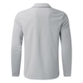 thumbnail image 4 of RXIRUCGD Men's Solid Color Design With Zippered Pockets Long Sleeved Hooded Casual Jacket, Gray, Size: L, 4 of 5