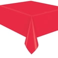 thumbnail image 2 of Unique Industries Red Solid Rectangular Plastic Tablecloths, 54" x 108" - 3ct, 2 of 4